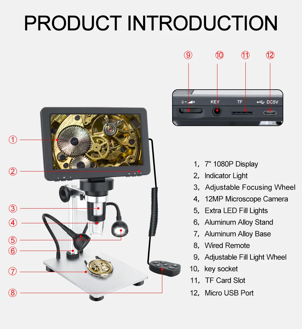 4. Larger LCD digital microscope