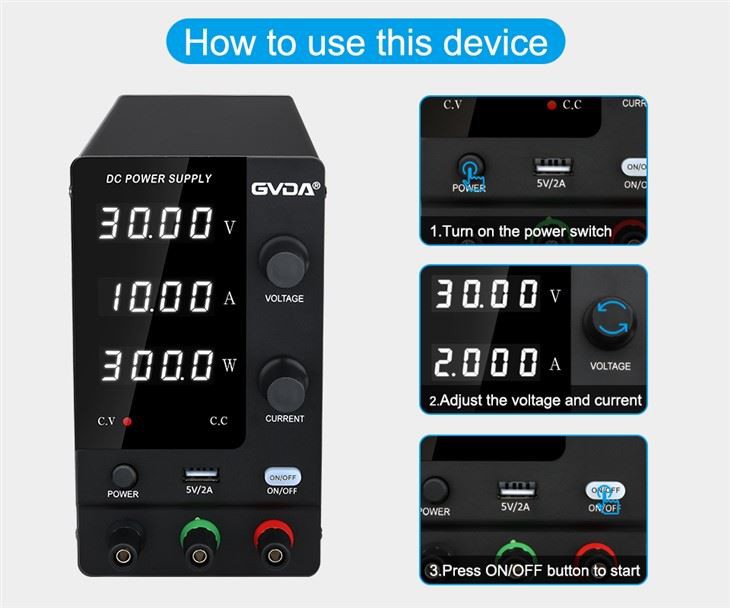 Ajustable DC Switching Power Supply 30V 10A