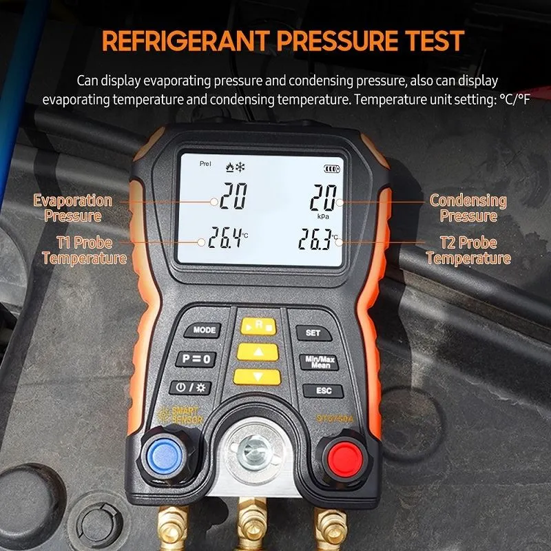 Test de pression de réfrigérant DU CAPTEUR INTELLIGENT ST5750A Système de réf...