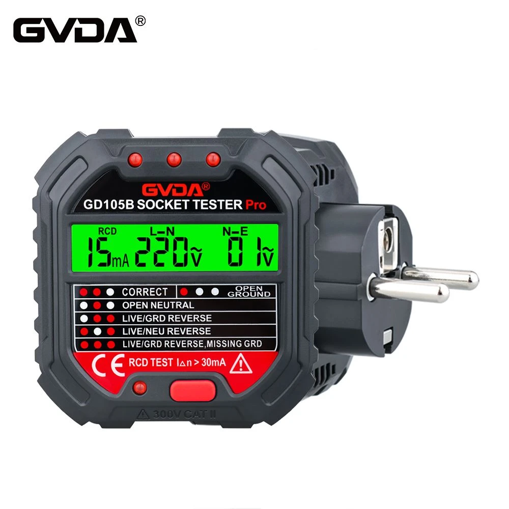 Paramètre technique du testeur de prise GVDA GD105B