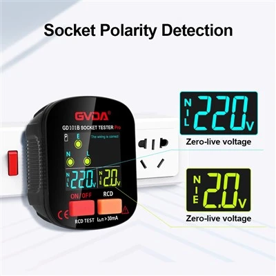 Digital Color Screen Socket Tester
