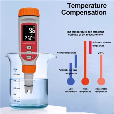 Rechargeable 3 in 1 Conductivity TDS Temperature Meter high quality