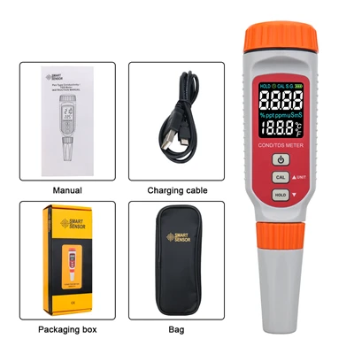 Rechargeable 3 in 1 Conductivity TDS Temperature Meter high quality