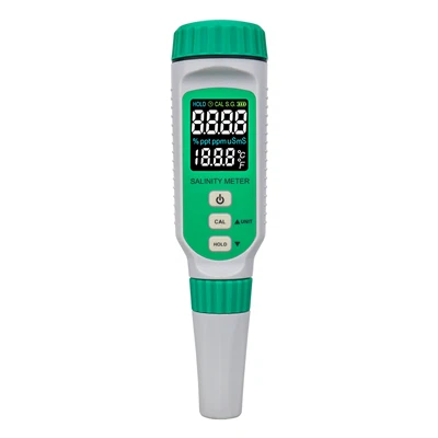 Compteur de salinité numérique LCD couleur rechargeable